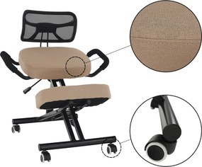 Ergonomikus zsámoly, bézs/fekete, RUFUS