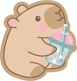 Kapibara Drink formapárna, díszpárna 35x33 cm