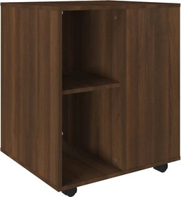 vidaXL barna tölgy színű szerelt fa kerekes szekrény 60 x 53 x 72 cm