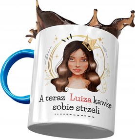 Kék Bögre Lujza Feleség Barátnő Ajándék Nyomtatott Fotóval