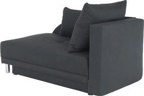 Kinyitható kanapé, szürke-fekete szövet, jobbos, LAUREL