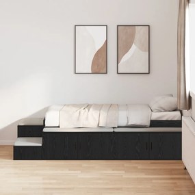 Tároló Ágykeret Fekete Tölgy 75x190 cm