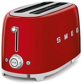 50-es évekbeli, Retro stílusú kenyérpirító, P2x2 piros 1500W - SMEG