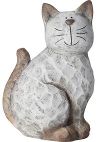 Ülő Macska kerti dekoráció , 21,7 x 32x 16,3 cm, MGO