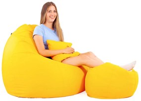 Sárga ALL IN XXL Babzsákfotel Garnitúra