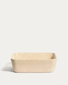 Bézs kő mosdókagyló 40x40 cm Darnen – Kave Home