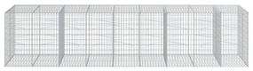 horganyzott vas gabion kosár fedéllel 450 x 100 x 100 cm