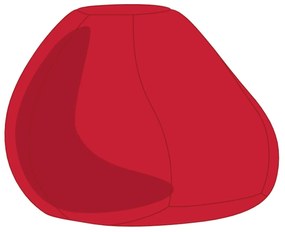 Piros Kültéri Babzsák Puff Huzat