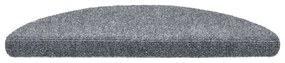 5 db világosszürke lyukasztott öntapadó lépcsőszőnyeg 56x17x3cm