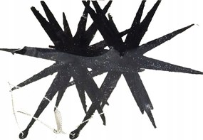 Csillogó csillag medál 2 db-os szett fekete