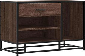 vidaXL cipőpad barna tölgy 80x40x53,5 cm Gépi fa és fém