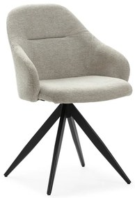 Világosszürke kárpitozott karfás étkezőfotel szett 2 db-os Tamara – Marckeric