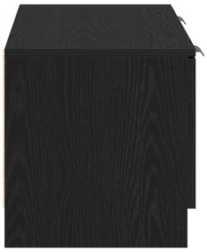 TV Szekrény Fekete Tölgy 102x35x36,5 cm Felépített Fa
