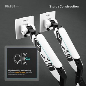 Képernyőállvány két 49 hüvelykes monitorhoz, fehér-fekete X-Arm Dual RGB
