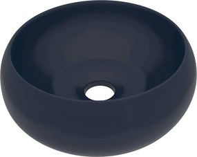 vidaXL kerek matt sötétkék kerámia luxus mosdókagyló 40 x 15 cm