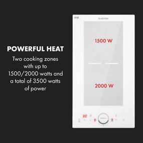 Delicatessa Slim Domino, indukciós főzőlap, 3500 W, időzítő