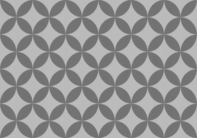 Tapéta Szürke ovális geometria minimalizmus szürke alapon vinil 208x146 +ragasztó