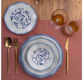 24 darabos kék porcelán étkészlet