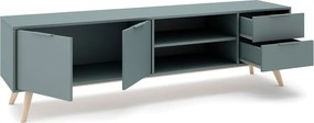 Szürkészöld TV-állvány 180x53x40 cm Pisco – Marckeric