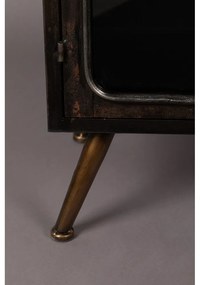 Fekete fém tálalószekrény 60x100x35 cm Denza – Dutchbone