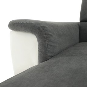 Kissarok, textilbőr fehér/szövet szürke, balos, SANTIAGO