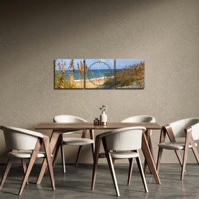 Kép - Tengerpart (órával) (90x30 cm)
