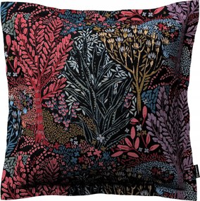 Párnahuzat 45x45 színes növények fekete alapon