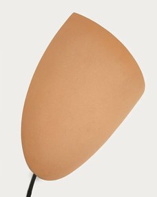 Terrakotta színű konnektorhoz csatlakoztatható fali lámpa Nibla – Kave Home