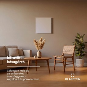Klarstein Wonderwall 360 Smart, infravörös hősugárzó, 60 x 60 cm, 360W, heti időzítő, IP24, fehér