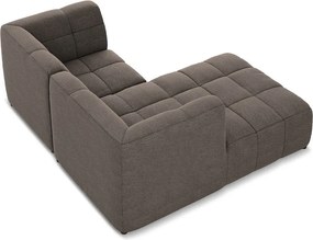 Barna buklé sarokkanapé (bal oldali-heverő résszel) Aloha – Makamii