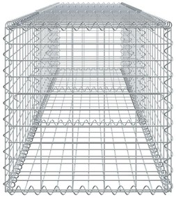 horganyzott vas gabion kosár fedéllel 300 x 50 x 50 cm