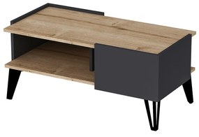 Dohányzóasztal Tilata (zafír tölgy + antracit) . Akció -25%. 1093266