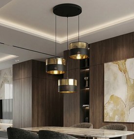 Emibig modern függeszték lux fekete arany emi1649/3prem