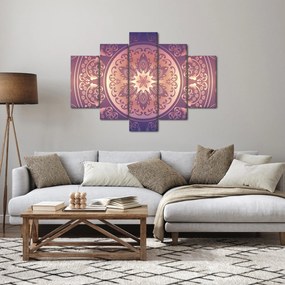 Kép - Mandala lila színátmeneten (150x105 cm)