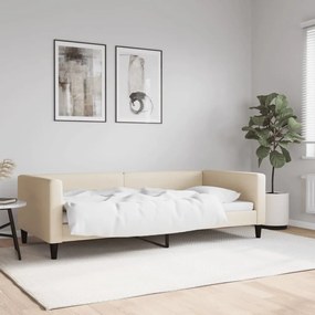 krémszínű szövet kanapéágy 90 x 200 cm
