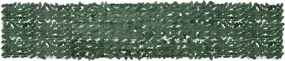 vidaXL sötétzöld leveles erkélyparaván 400 x 75 cm