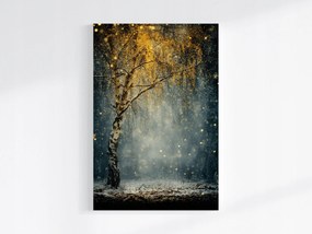 Vászonkép Canvas Természet Éjszaka Park Nyírfa Ősz Tél 80x120