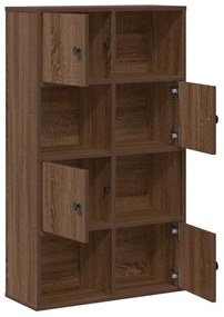 barna tölgy színű szerelt fa könyvszekrény 60x24x101,5 cm