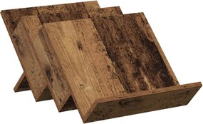 vidaXL Magazin állvány polcokkal Öreg fa 53 x 40 x 28.5 cm Faanyag