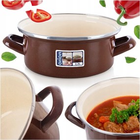 Zománcozott fazék hagyományos indukciós gáz főzőlaphoz 20 cm 2,2L Orion