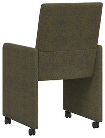 vidaXL Kerekes Étkező Székek 2 pcs Katonai zöld 57 x 66 x 94 cm