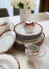 TEMPO-KONDELA GARIDA TYP 2, étkészlet, 57 db-os szett, porcelán