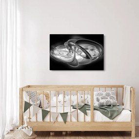 Modern szürke absztrakció képe (90x60 cm)