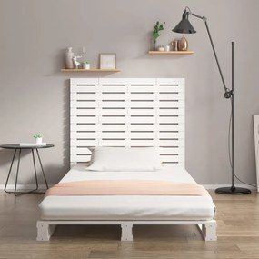 fehér tömör fenyőfa fali fejtámla 106 x 3 x 91,5 cm
