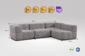 4 Teiliges Modulares Sofa – Grau