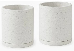 Terrazzo 2 db fehér virágcserép, ø 26 cm - Bonami Selection
