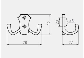 Fogas fém, K24-B0, króm