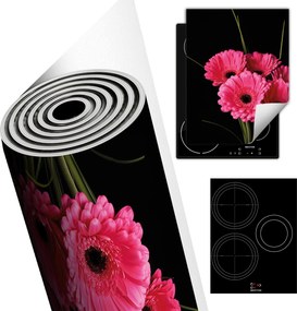 Tűzhelyvédő Szőnyeg Asztali Dekoráció 40x52 fekete csokor