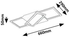 Rabalux 71391 - Dimmelhető KITLEE mennyezeti LED lámpatest LED/40W/230V 3000-6500K + távirányító