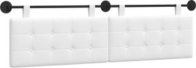 vidaXL Fali Fejtámla Falra szerelhető Fehér 190 x 55 x 5 cm szövet